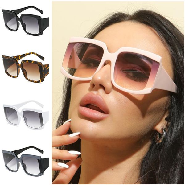 

fashion sunglasses personality retro sun glasses oversize frame eyeglasses anti-uv spectacles square ornamental adumbral a++, White;black