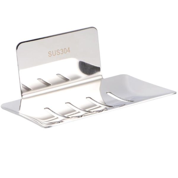 

soap dishes 1pc 304 stainless steel holders storage rack with nail glue punch for bathroom kitchen silver