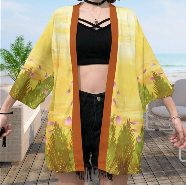 

ethnic clothing japanese anime haru the ox kimono hao weaving cardigan traditional asian, Red