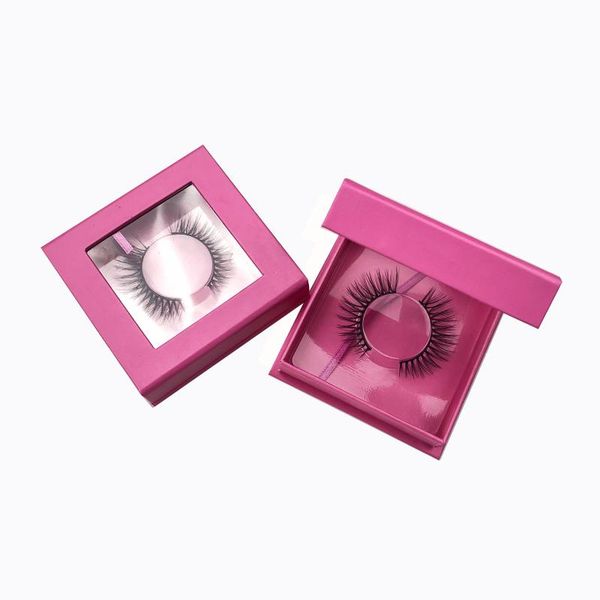 

false eyelashes magnetic lashes box case packaging mink eyelash square wholesale 25mm package bulk extension empty