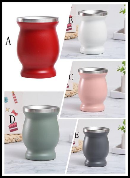 

water bottles 25pcs/lot foreign trade 8oz stainless steel mate cup agenyan gourd type heat insulation double vacuum