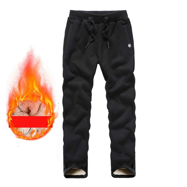 

2021 new mens winter warm men trousers fashions male plush size pantalon hombre harem pants drawstring sweatpants -8xl 4ohg, Black