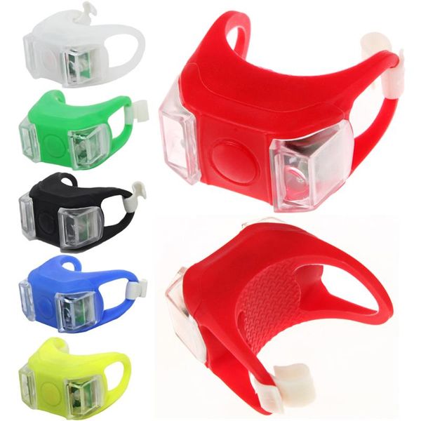 

bicycle light led strobe tail rear flash light safety warning cycling portable 3 modes battery silicone riding taillight