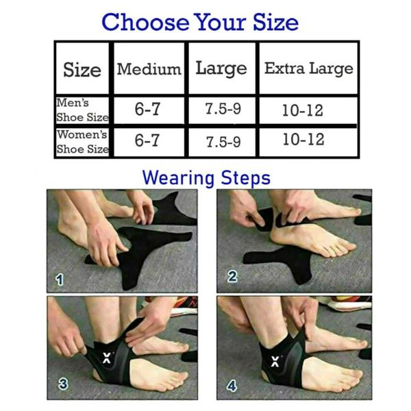 

wrist support ankle strap compression foot brace elasticated bandage wrap, Black;red