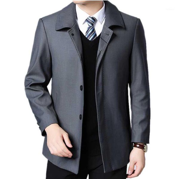 

spring men's business casual fashion long sleeved plus size jacket casaco masculino jaqueta kleding mantel kaban erkek jackets, Black;brown