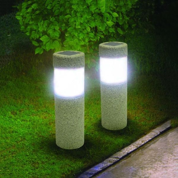 

solar lamps pathway lights outdoor powered garden sand blast waterproof led patio yard landscape spike light