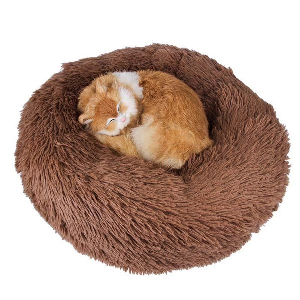 

round winter plush warm pets cat bed for small dog washable cats kennel cattery puppy dog sofa mattress s/m/l drop shipping