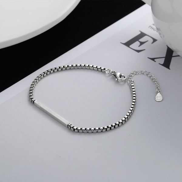 

link, chain geometric vintage bracelet for women trendy elegant charm creative sweet jewelry party fashion girls gifts m4, Black