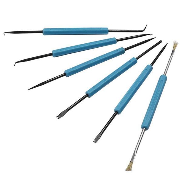 

professional hand tool sets 6pcs desoldering aid kit soldering assist tools pcb cleaning repair electronic heat set