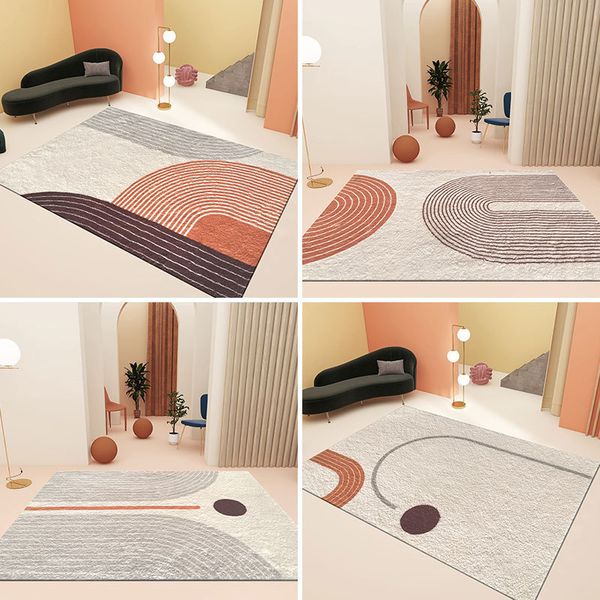 

nordic carpet light xury living room imitation cashmere bedside sofa coffee table porch