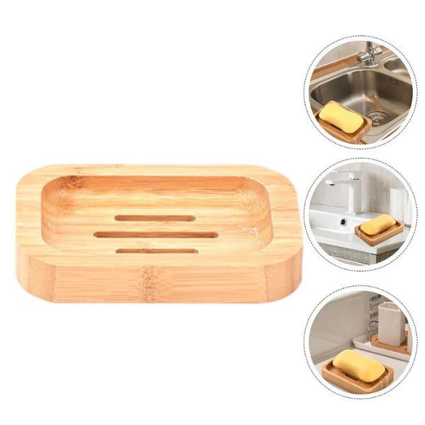 

soap dishes 1pc storage box bathroom case draining holder rest (brown)