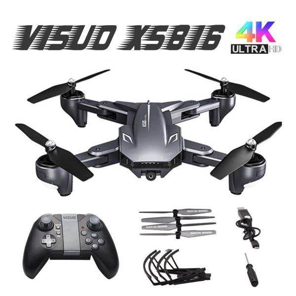 

drones xs816 wifi fpv rc drone optical flow 720p/4k hd camera smart aircraft foldable selfie vs xs809s xs809hw sg106