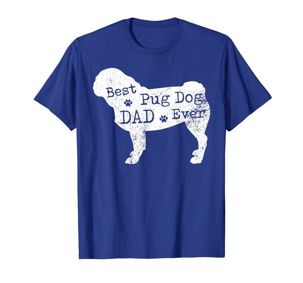 

pug dog dad ever funny t-shirt dogs lovers gift, White;black