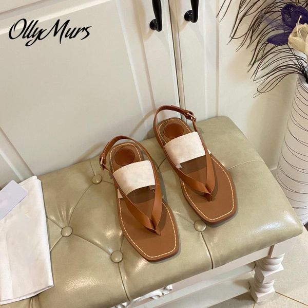 

sandals ollymurs spring summer buckle strap flats shoes women zapatos mujer, Black