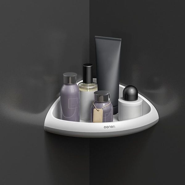 

bath accessory set bathroom wall-mounted punch-triangle plastic storage basket hanging punching rack tools