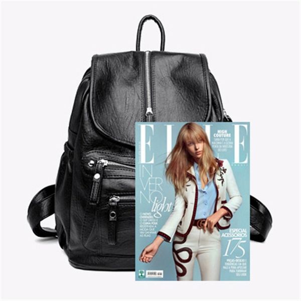 

women backpack female soft leather book school bags for teenage girls sac a dos travel back pack rucksacks mochilas