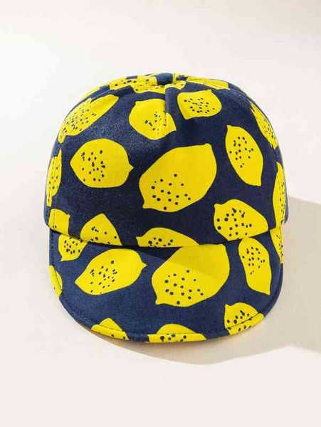 

baby lemon print baseball cap she02, Yellow