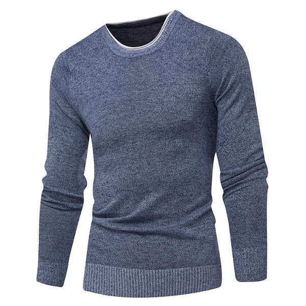 

zoulv 2021 spring men casual sweater men round neck slim fit pull homme solid color comfortable mens sweater, White;black
