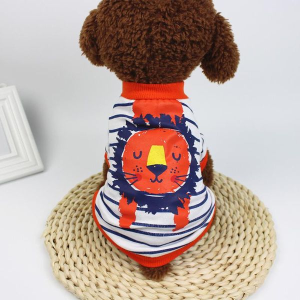 

dog apparel lion summer clothing t-shirt puppy costume clothes cute 2021 cartoons #xtn