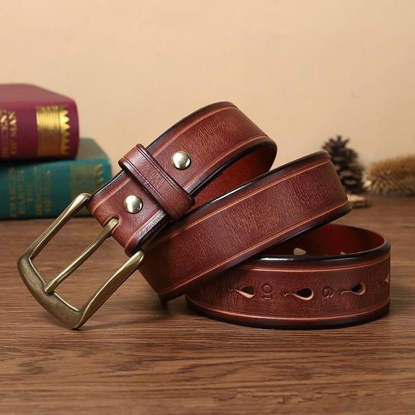 

belts exclusive genuine leather men luxury designer belt pin buckle for jeans casual ceinture homme g841, Black;brown