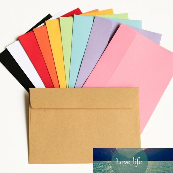 10 pcs papel em branco envelope colorido festa retrô inviao envelope cartões cartão postal envelope artigos de papelaria suprimentos1 Preço de fábrica