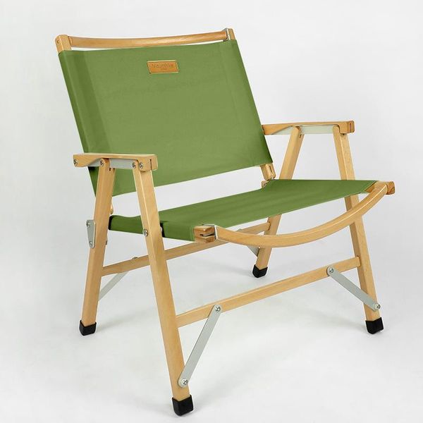 

portable fold beech wooden outdoor camping chair indoor garden foldable lazy seat fishing picnic bbq folding backrest stool oem