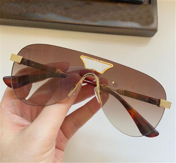 

new men design sunglasses soph-i pilot frameless goggles dazzling colors summer style uv400 with glasses case, White;black