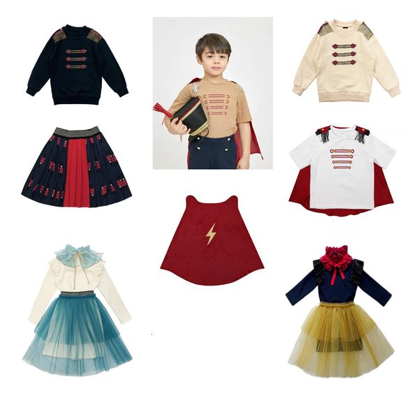 

2021 new kids clothes sets juju brand summer boys t shirts baby girls es princess children pullover uniform girl skirts j6b9, White
