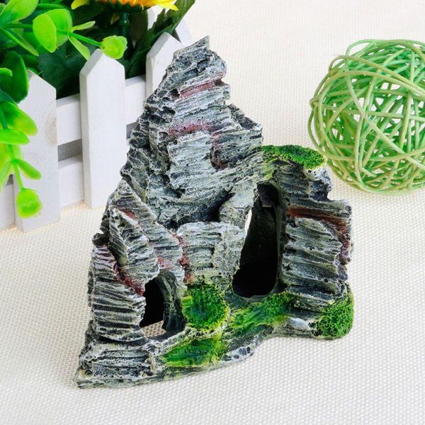 

aquarium fish tank ornament rockery hiding cave landscape decor underwater q9qf decorations
