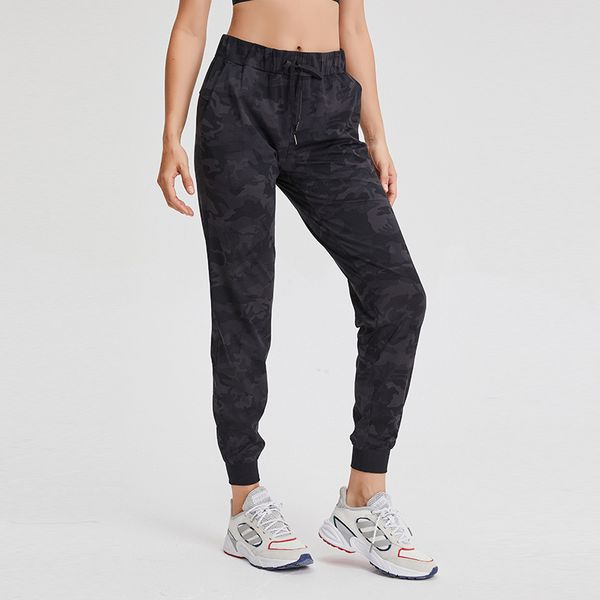 L022t Classic pantaloni da jogging pantaloni Drawcord elastica in vita con jogger tascabile per il sudore per lo yoga che gestisce donne leisure da ballo