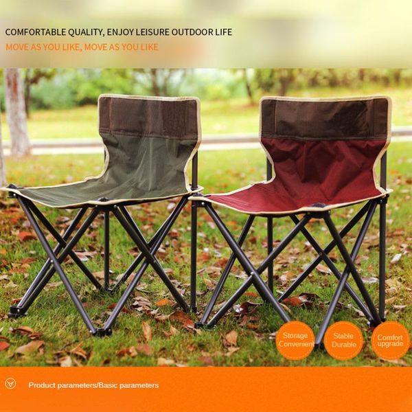 

camp furniture outdoor camping portable folding chair reinforced aluminum alloy fishing beach barbecue road trip