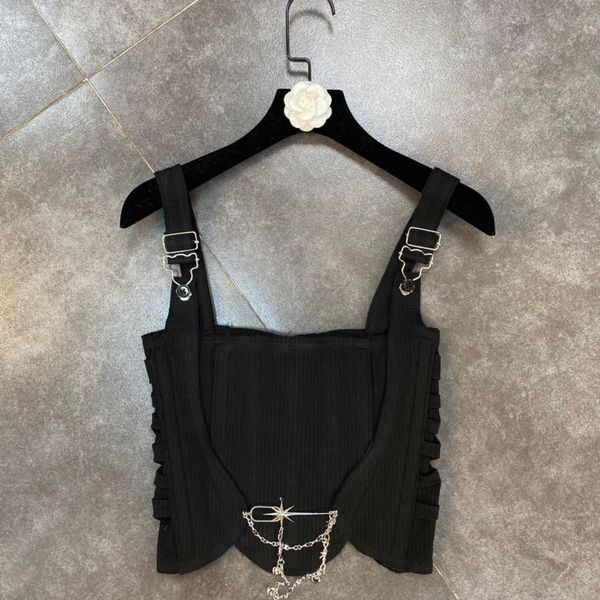 

2021 spring just arrived solid color seam decor mesh sling vest 9no8, White