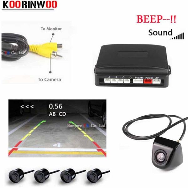 

car rear view cameras& parking sensors koorinwoo parktronic system 4 radars reversing backup camera assistance jalousie video car-detector