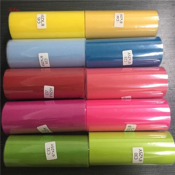 

party decoration 1pcs tulle roll spool 25 yard pink organza red blue fabric tutu skirt girl baby shower decor supplies7z