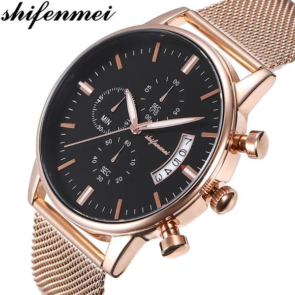 

wristwatches fashion mens watches quartz watch men casual slim mesh steel waterproof sport relogio masculino, Slivery;brown