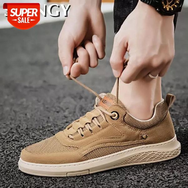 

new summer casual shoes men breathable mesh upper 2020men's shoes slats lowsneakers men sports british fashion trend #wl6y