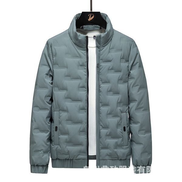 

down et warm 2021 new short winter trend light coat men's wear, Black