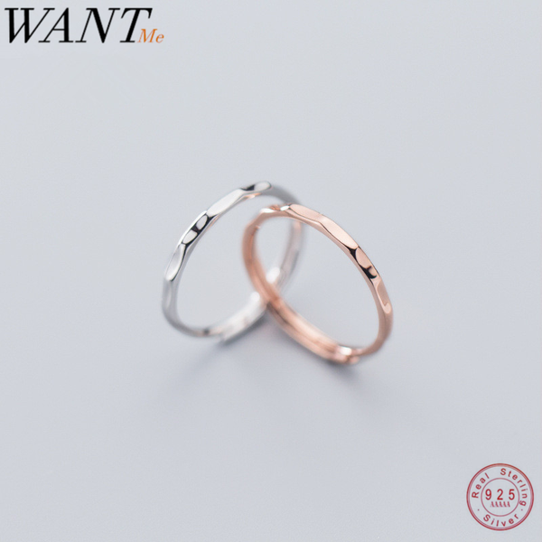 

cluster rings wantme arrival minimalist uneven index finger thin ring for womem real 100% 925 sterling silver party wedding jewelry gift, Golden;silver
