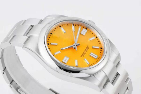 

wristwatches 7 colour 41mm mens watches silver yellow black blue green datejust automatic mechanical eta2813 904l stainless steel men 124300, Slivery;brown