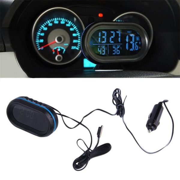 Schreibtisch Tischuhren 2 in 1 12V / 24V Digital Auto Auto + Batterie Voltmeter Spannungsmesser Tester Monitor Elektronische Uhr