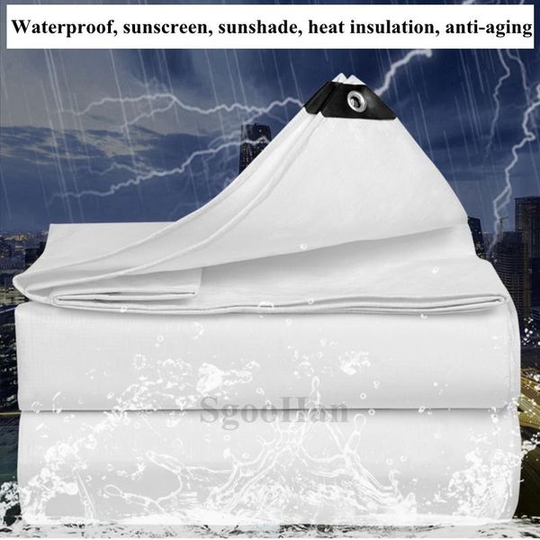 

white pe tarpaulin rainproof cloth outdoor awning truck canopys garden succulent plants cover pet house waterproof shading sails