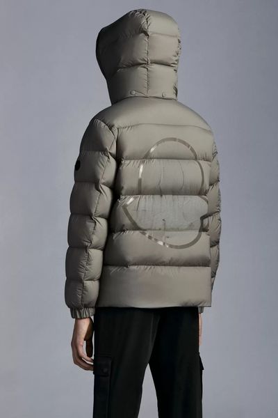 Moda traseira logotipo impressão design para baixo jaqueta homens inverno grosso casaco quente parkas