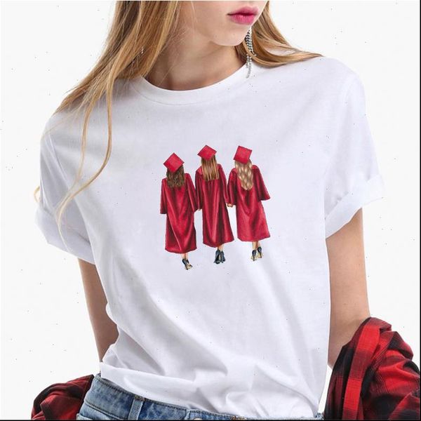 

women tshirt 2021summer fashion casual graduates friend t shirt for female comfortable tees funny ropa de hombre, White