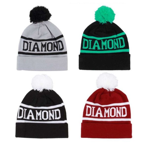 

hat hip hop diamond supply beanie wool knit, Blue;gray