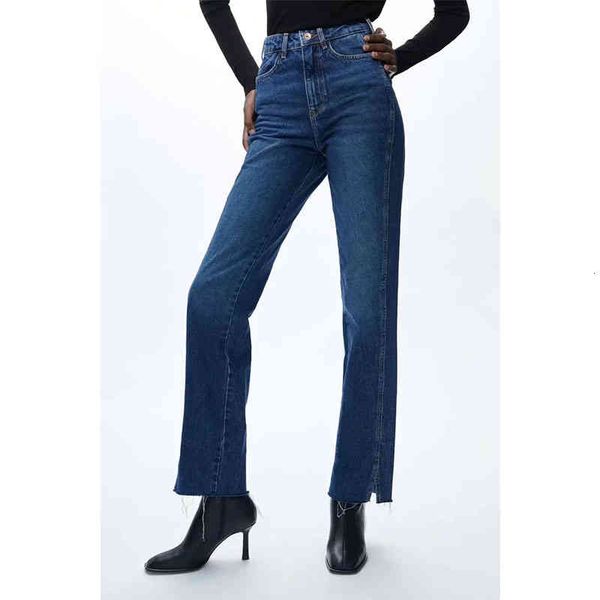 

Women's Jeans Nlzgmsj Za England Style High Street Washed Woman Waist Flare For 10 XCBL, Blue
