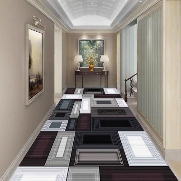 

modern simple entrance hallway/corridor carpet nordic geometric home l long aisle rugs living room carpets bedside stair mat