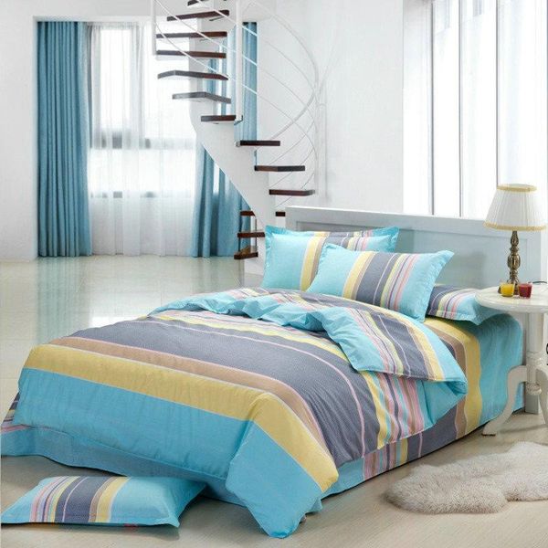 

bedding set plaid geometeric 240x220 duvet with pillowcase quilt cover bed sheet set nordic simple comforter 200x200
