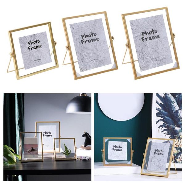

frames floating glass tanding metal po picture frame display
