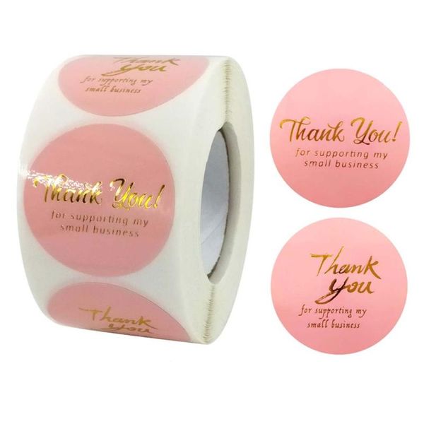 

gift wrap 500pcs/roll round thank you stickers handmade package seal labels for small shop local wedding scrapbooking decor