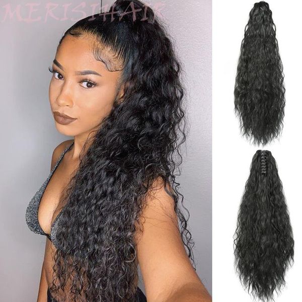 

synthetic wigs claw on ponytail hair fake hairpiece for women black brown tail